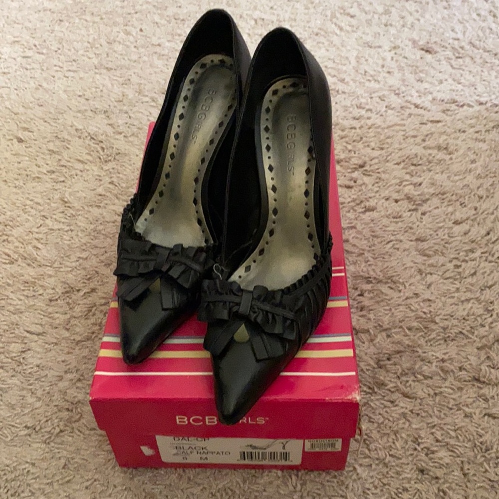 BCBGirls Black Bow Heels